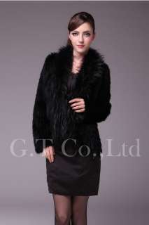0113 Knit knitted rabbit fur Coat Jacket coats jackets for women XL 