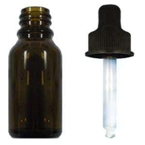  Amber Glass Bottle w/ Specail Glass Dropper Top 1/2 Oz 