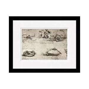  Military Inventions Sketches Framed Giclee Print