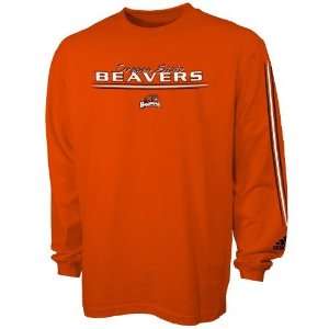 : Adidas Oregon State Beavers Orange Team Vision Long Sleeve T shirt 