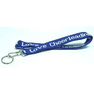 Love Cheerleading Keychain Lanyard   Royal Blue   12pcs (Brand New)
