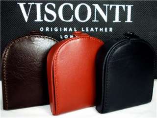 COIN PURSE TRAY QUALITY RED SOFT LEATHER VISCONTI BNWT  