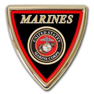United States US Marine Corps USMC Gold Plated Triangle Dome Premium 