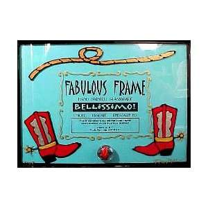  Blazing Boots Design   Hand Painted   Frame   5x7 Home 