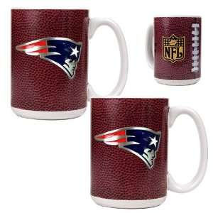  New England Patriots NFL 2pc Gameball Ceramic Mug Set 