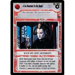   Star Wars CCG Coruscant Common Ive Decided To Go Back Toys & Games