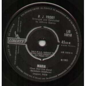    MARIA 7 INCH (7 VINYL 45) UK LIBERTY 1965 P.J. PROBY Music