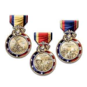   Marine Corps Medals Of Valor Wall Decor Collection: Home & Kitchen