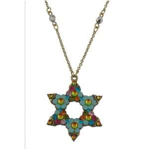  Blue and Multicolor Michal Negrin Authentic Star of David 