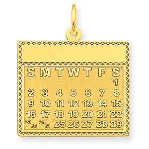  14k Saturday the First Day Calendar Pendant Jewelry