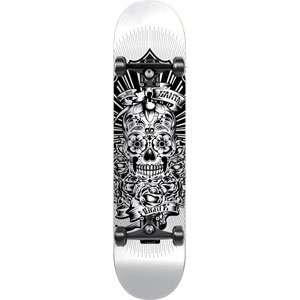  Speed Demons Santa Muerte Complete Skateboard   7.5 White 
