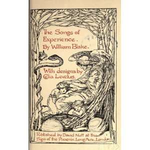  The Songs Of Experience William Blake Books