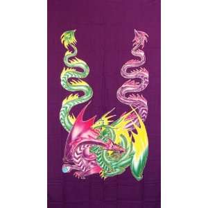  AzureGreen Double Dragon Tapestry or Sarong: Home 