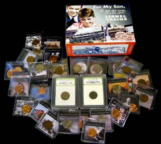 LIONEL TRAIN ADVERTISEMENT BOX WITH COIN COLLECTION***  
