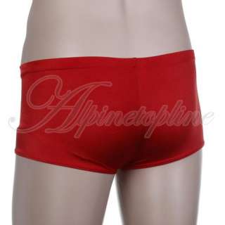 Sexy Mens Boxer Underwear Short Pants Brief Thong Red  