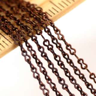 Antique Copper Chain Figure Eight Brass Chain Necklace 2.5x1.5mm c96a 