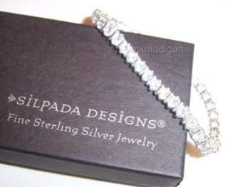 Silpada New Sterling Silver Cubic Zirconia Tennis Bracelet B1323 