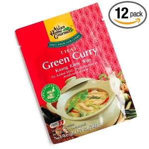 Asian Home Gourmet, Thai Green Curry, 1.75 Ounce Packages (Pack of 12 
