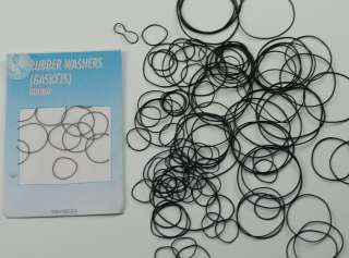 Watch gaskets or 0rings, round rubber seal washers for wristwatches