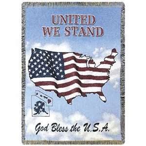  God Bless USA Throw Blanket with FREE Pillow