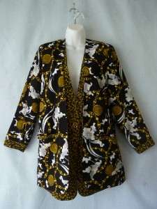 PLATINUM DOROTHY SCHOELEN Art to Wear Vtg Blazer~S/M  