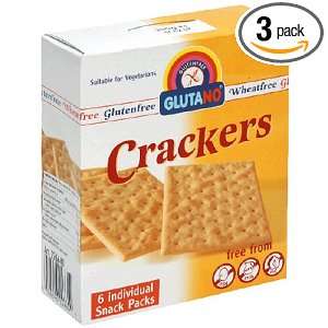 Glutano Gluten Free Crackers, 10.58 Ounce Packages (Pack of 3)
