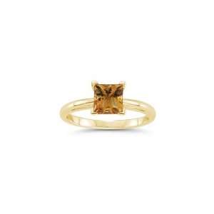  1.42 Cts Citrine Solitaire Ring in 14K Yellow Gold 3.0 