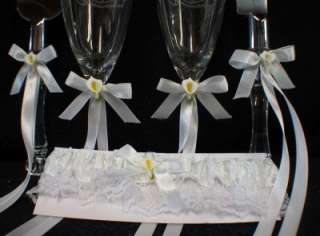 Disney SLEEPING BEAUTY Wedding Cake Topper LOT Glasses knife guest 