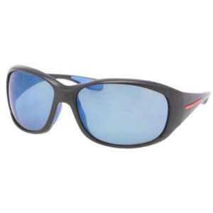  Prada Sps06m Black Blue Mirror Sunglasses 