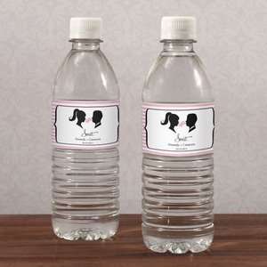  Sweet Silhouettes Water Bottle Label   Pkg of 24 
