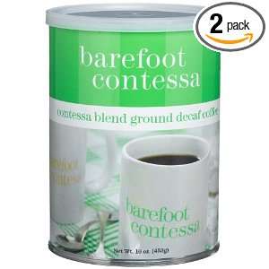 Barefoot Contessa Contessa Blend Decaf Coffee, Ground, 16 Ounce Cans 