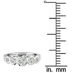 14k White Gold 1/2ct TDW Journey Diamond Ring (H I,I1 I2)   