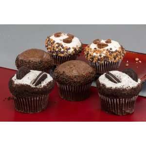 Chocolate Cupcake Sampler Gift Box  6 Grocery & Gourmet Food
