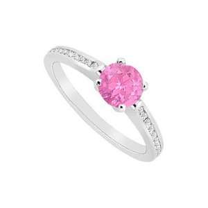   and Diamond Engagement Ring  14K White Gold   0.75 CT TGW Jewelry