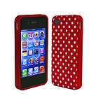 NEW POLKA DOT DOTS SKIN GEL HARD CASE COVER FOR iPhone 4 4G 4S 4GS 4th 