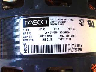 Fasco 16 in Shutter Exhaust Fan 115 V 1/10 HP 1050 RPM  