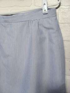 Blue & White Stripe Lined Pencil Skirt ~ Size 16  