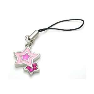  Pink/Pink Star Cell Phone Charms : Everything Else