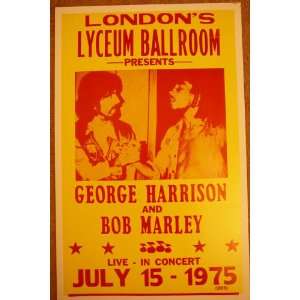  George Harrison and Bob Marley At the Lyceum Ballroom in 