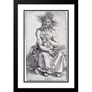 Durer, Albrecht 28x40 Framed and Double Matted Man Of Sorrows, Seated