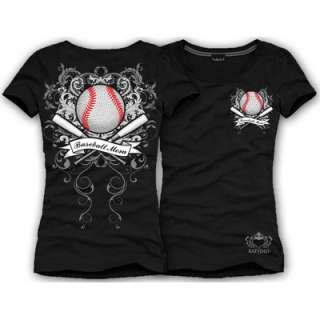 Baseball Mom Rhinestone Bling Wings T Shirt XXL or XXXL  