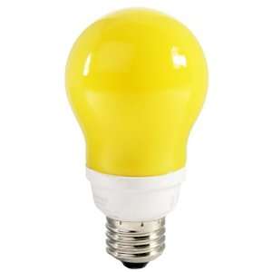   60 W Equal   Yellow Bug Light   CFL Light Bulb   A Shape   TCP 807914