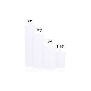  White Unscented Pillar Candles  3x4: Home & Kitchen