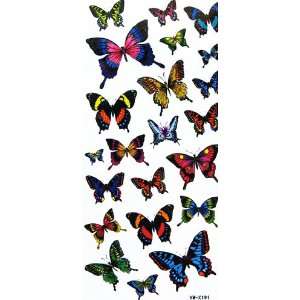   Waterproof colorful temporary tattoos insect small butterfly: Beauty