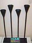 Classic POTTERY BARN Black Cast Iron Three Arm Candleabra Tapers 