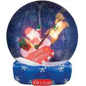   Inflatable 6 ft. Snow Globe With Santa and Sleigh