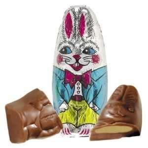 Foil Wrapped Milk Chocolate Peanut Butter Filled Bunnies 10 LBS 