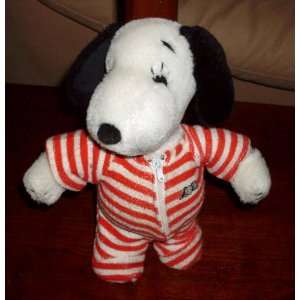   Plush Belle Wearing Red & White Striped Pajamas Sleeper Toys & Games