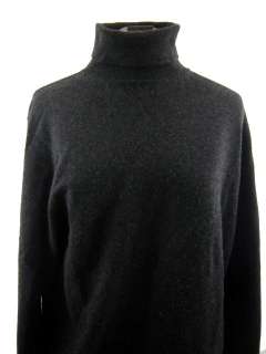 Glen Lyon Dark Grey Cashmere Turtleneck Sweater Size M  