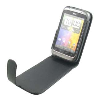 New Leather Case Pouch + LCD Film For HTC Wildfire S e  